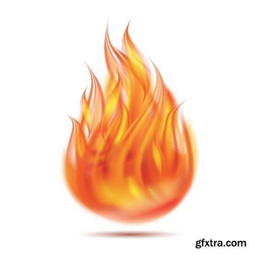 Camp fire fire flame icon vector image 25 EPS