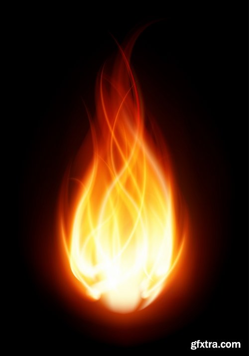 Camp fire fire flame icon vector image 25 EPS