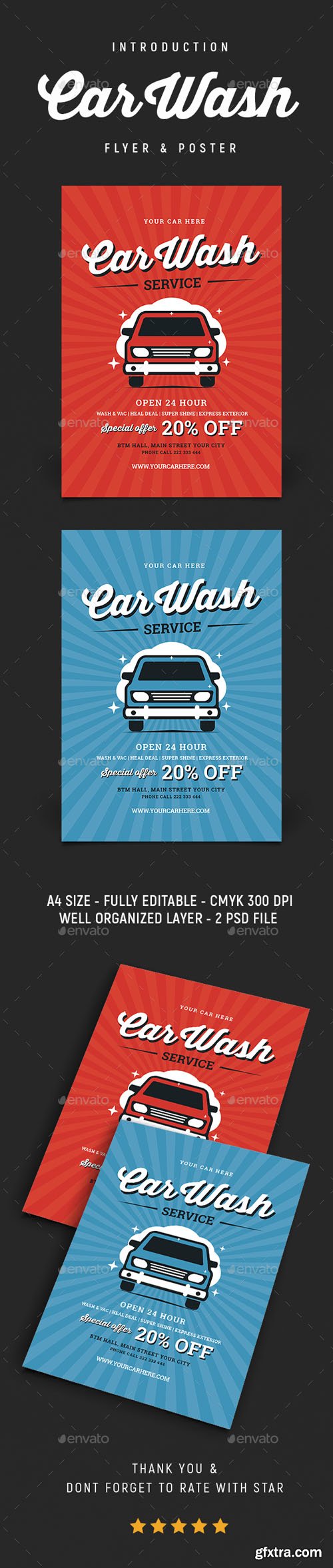 GR - Vintage Car Wash Flyer 20783172