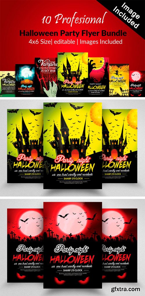 CM - 10 Halloween Flyer Bundle Vol 01 1921585