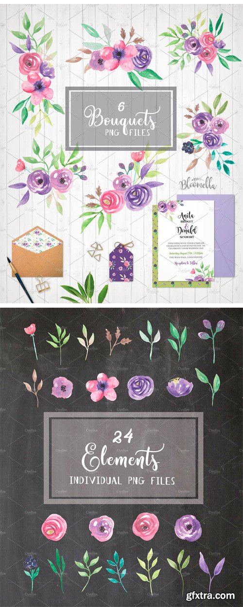 CM - Flower Watercolour Floral Clipart 1883337