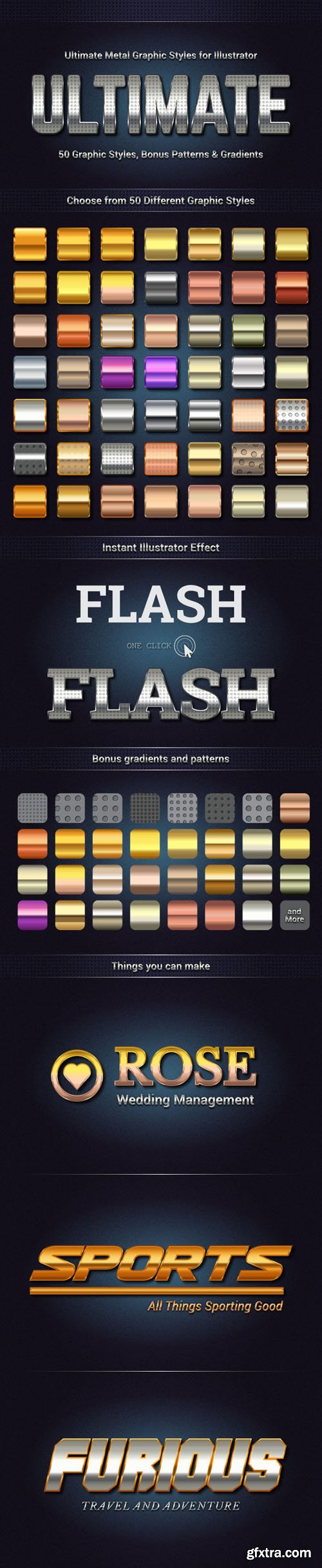 GR - Ultimate Metal Graphic Styles for Illustrator 17271104
