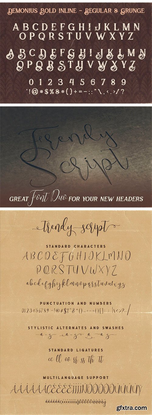 CM - Trendy Script Font Duo 1937067
