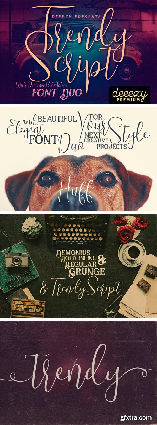 CM - Trendy Script Font Duo 1937067