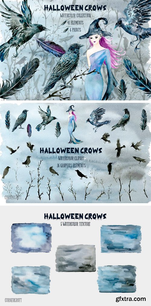 CM - Halloween Crows &amp; Witch 1923558