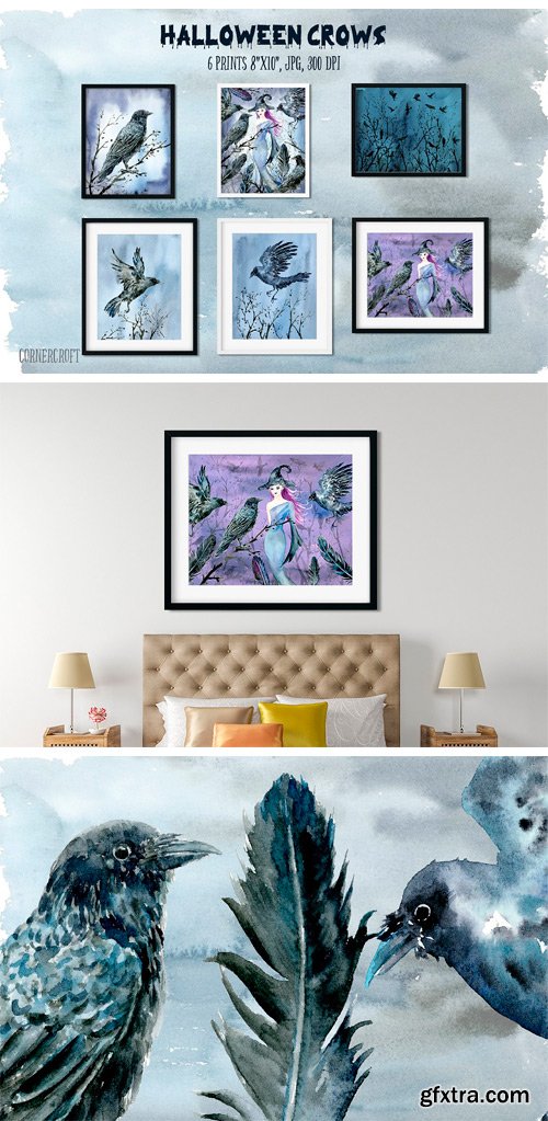 CM - Halloween Crows &amp; Witch 1923558