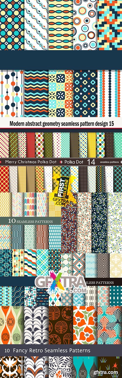Modern abstract geometry seamless pattern design 15