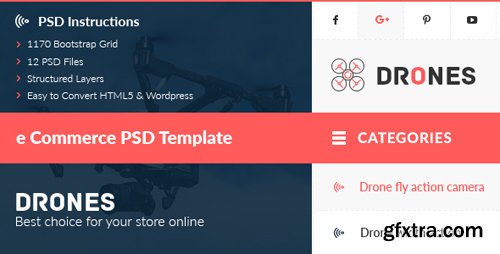 ThemeForest - Drones - E-Commerce PSD Template 20290482