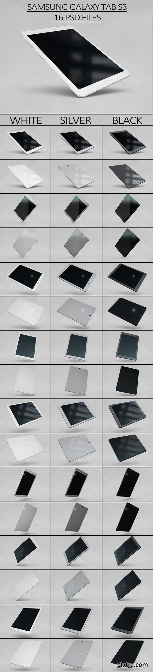 CM - Samsung Galaxy Tab S3 MockUp BUNDLE