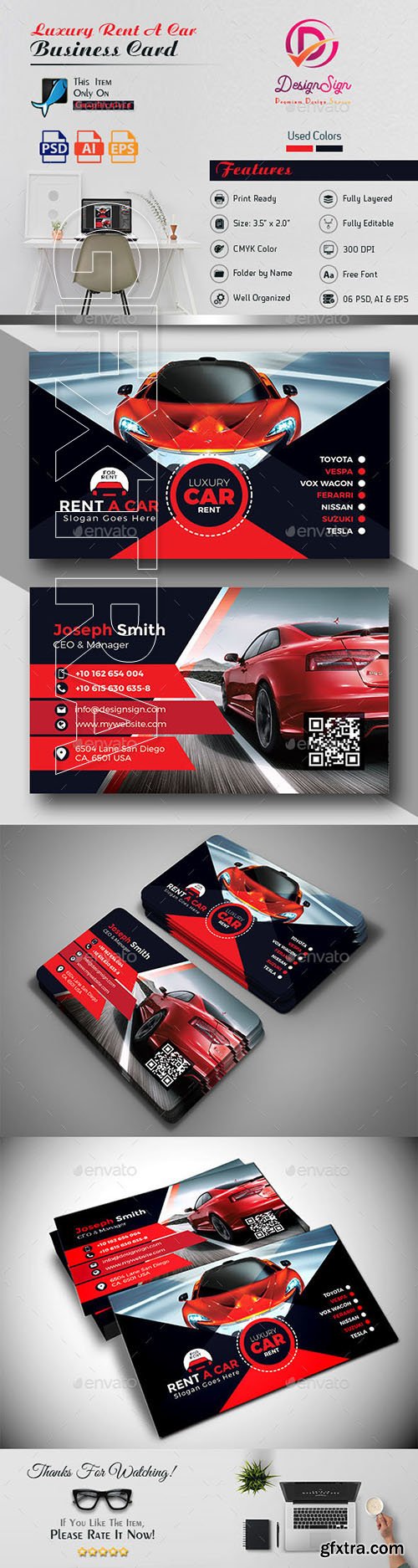 GraphicRiver - Luxury Rent A Car Business Card 20760320