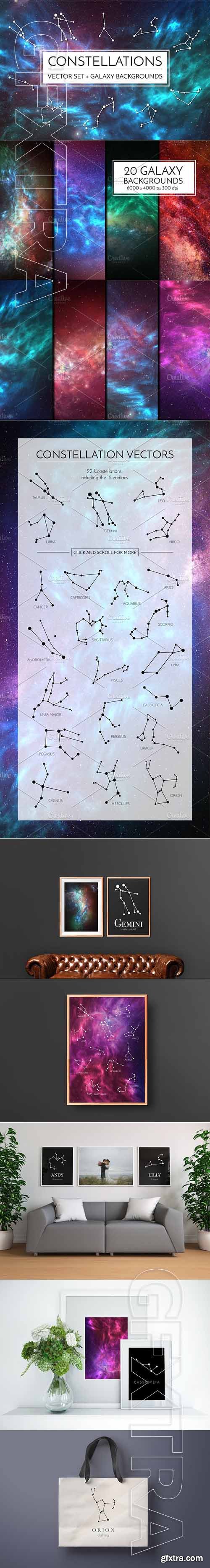 CreativeMarket - Galaxy Constellation Set 1929459