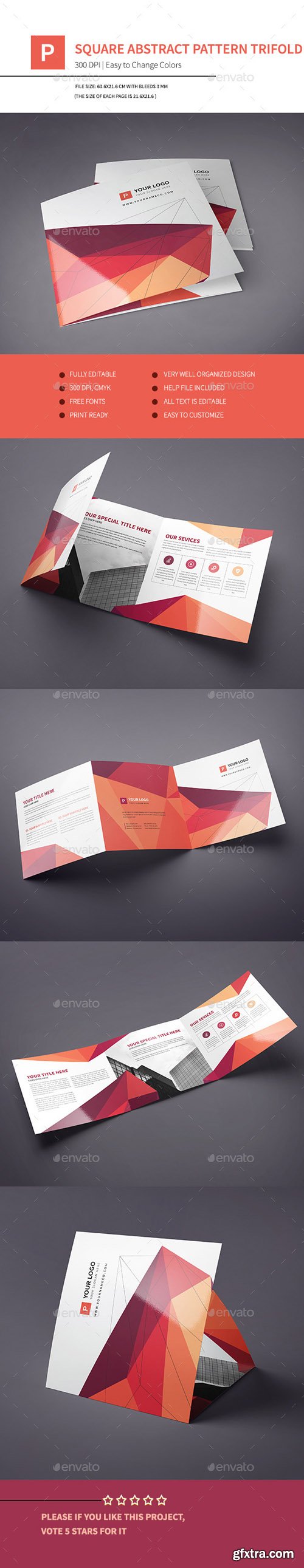 GR - Square Abstract Pattern Trifold 12420699 GR - Square Abstract Pattern Trifold 12420699