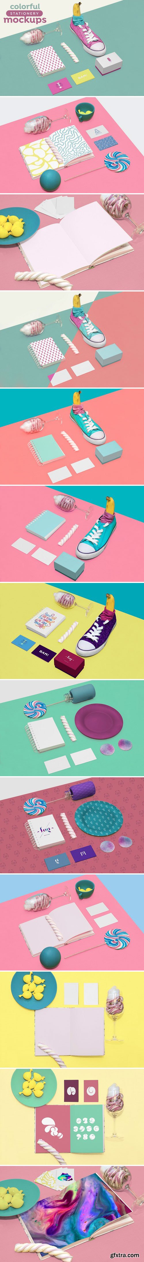 CM - Colorful stationery mockups 1887585