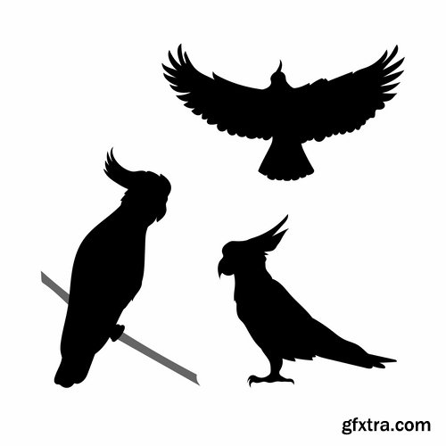Vector silhouettes of animals picture logo business company 25 EPS