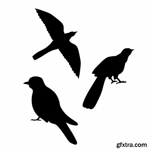 Vector silhouettes of animals picture logo business company 25 EPS