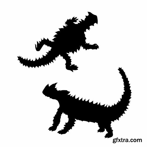 Vector silhouettes of animals picture logo business company 25 EPS