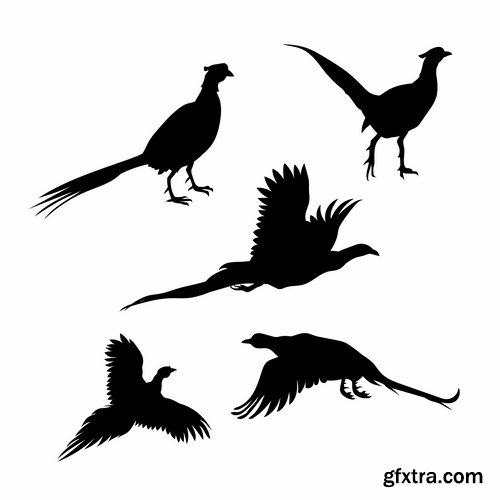 Vector silhouettes of animals picture logo business company 25 EPS