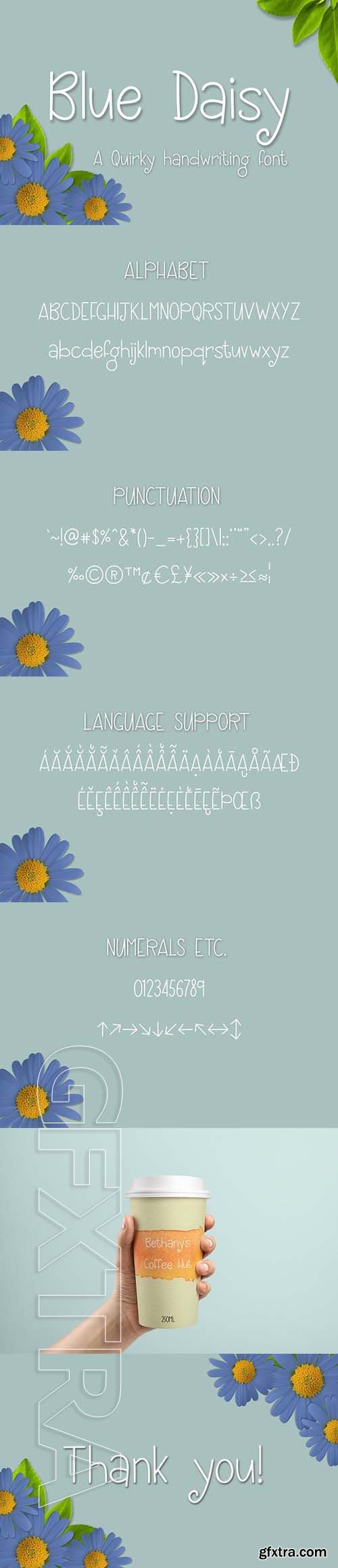 CreativeMarket - Blue Daisy 1967783