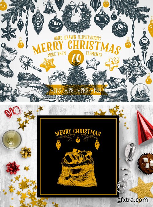 CM - Hand Drawn Christmas Illustrations 1921184