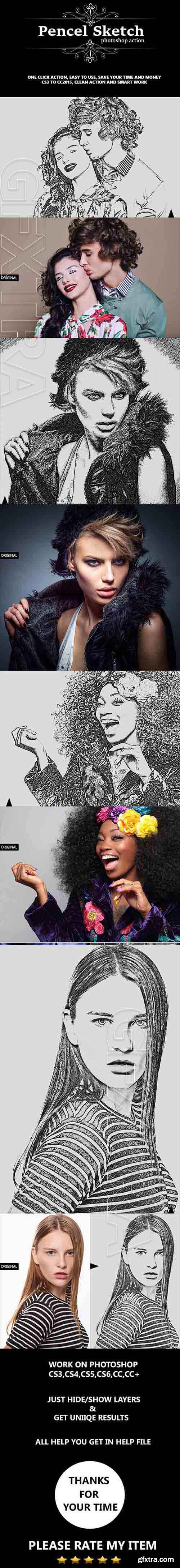 GraphicRiver - Pencil Sketch Photoshop Action 20792519