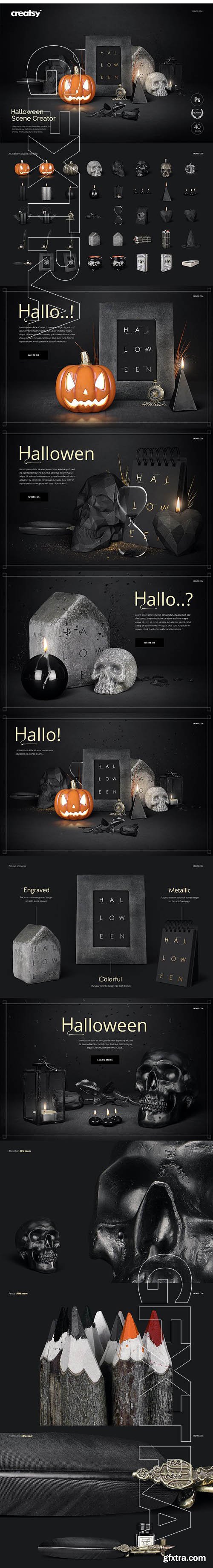 CreativeMarket - Halloween Scene Creator 1967962