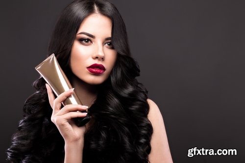 BEAUTIFUL girl woman face cream beauty over health care 25 HQ Jpeg