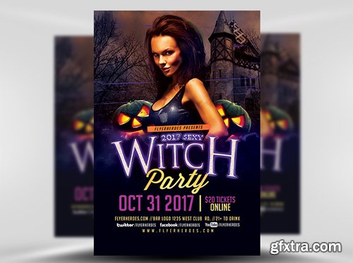 The Witches Are Out Party Flyer Template