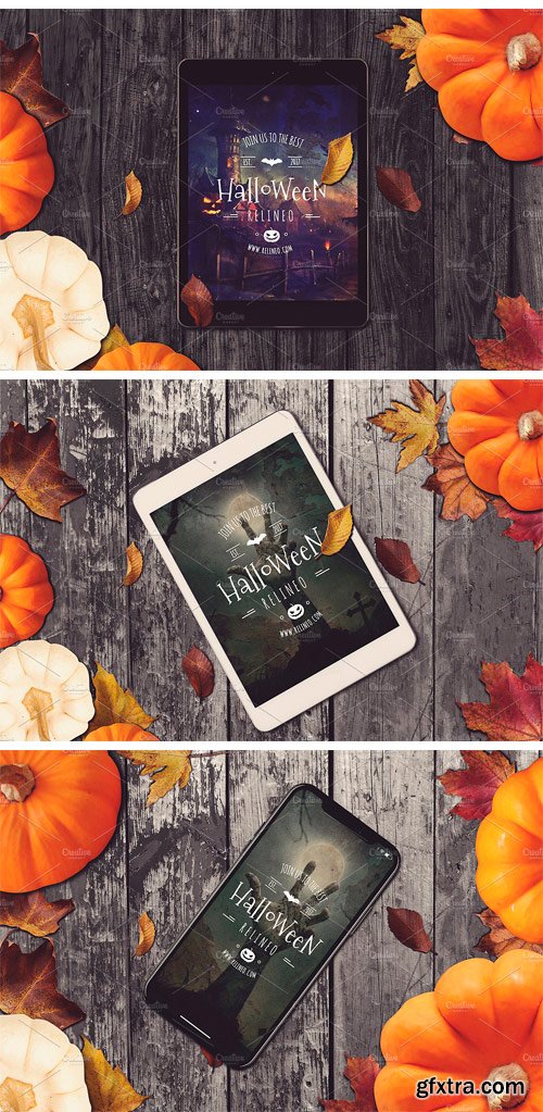 Halloween Mock-ups 10 PSD Pack 1952138