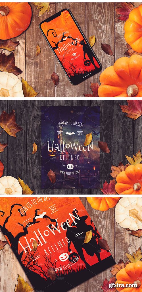 Halloween Mock-ups 10 PSD Pack 1952138