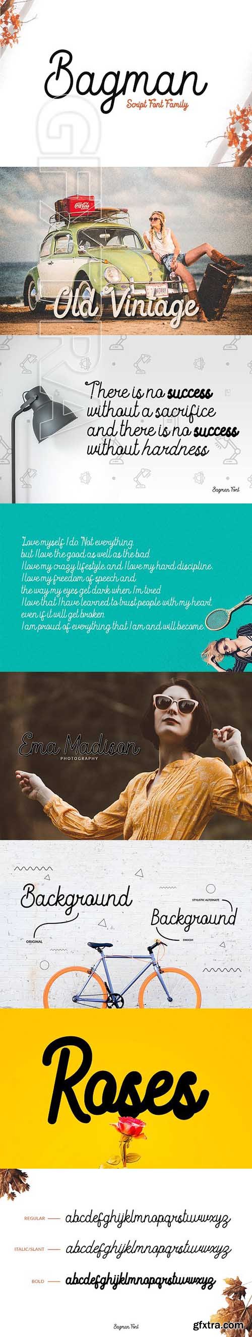 CreativeMarket - Bagman - Script Font Family 1968546