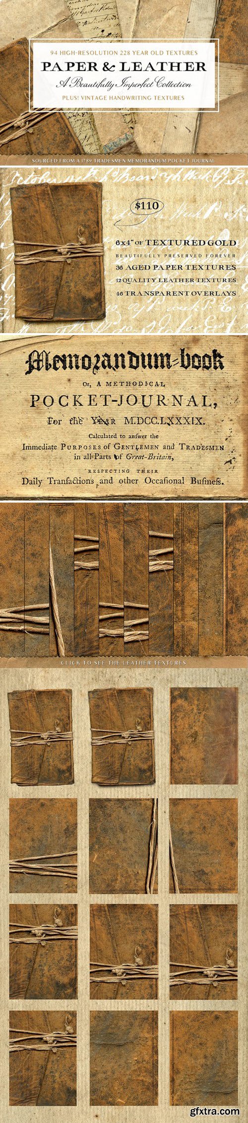 CM - 94 Vintage Leather & Paper Textures 1820300