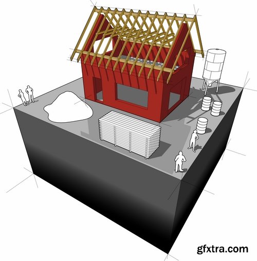 Wooden house on a tree hut vector image 25 EPS