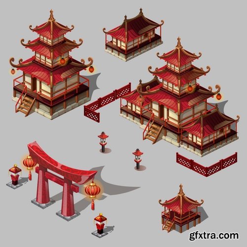 Wooden house on a tree hut vector image 25 EPS