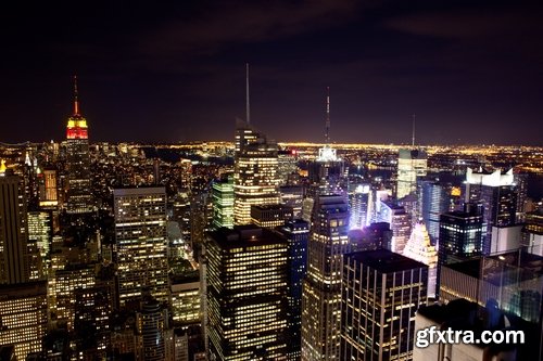 Height of a skyscraper night city business center metropolis 25 HQ Jpeg