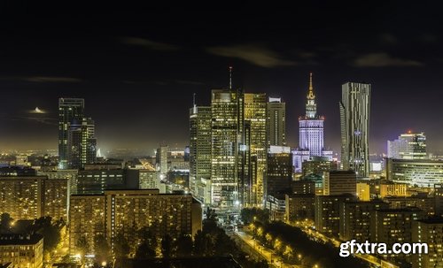 Height of a skyscraper night city business center metropolis 25 HQ Jpeg