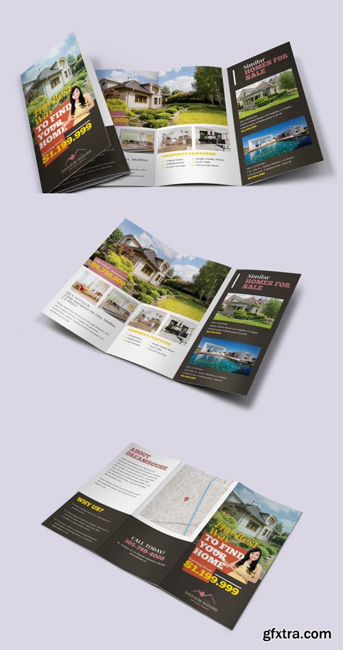 Real Estate Tri-fold Brochure Template Real Estate Tri-fold Brochure Template
