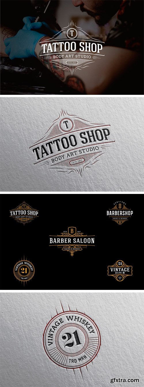 CM - Vintage Frame for Logo, Label Design 1938724