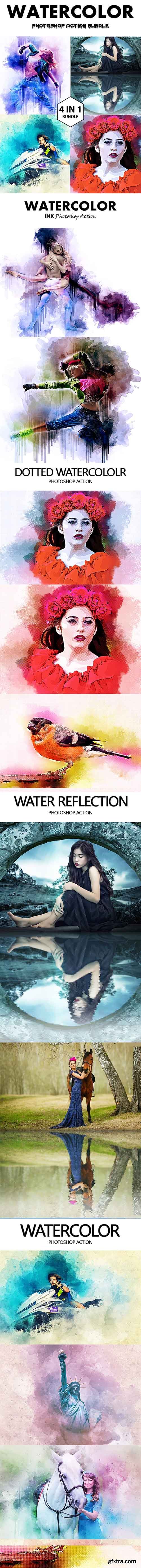 GraphicRiver - Watercolor Photoshop Action Bundle 20817990