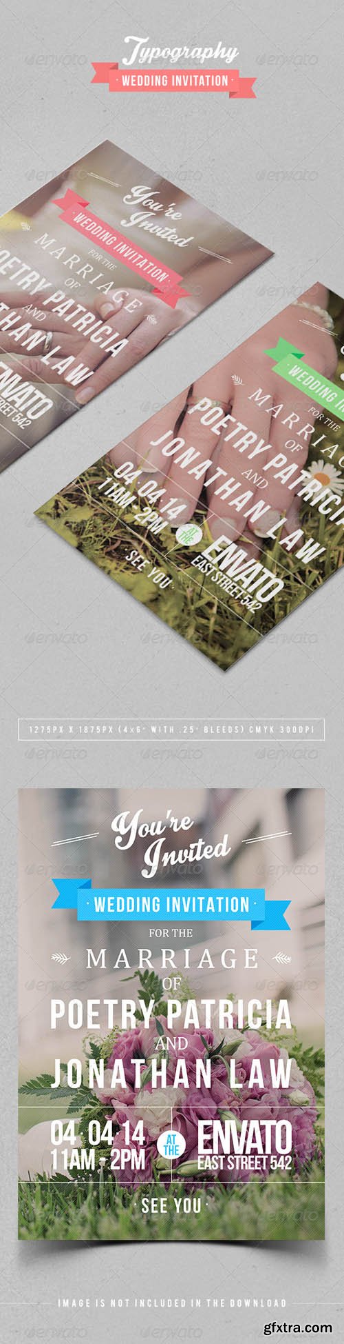 GR - Typography Wedding Invitation 7104631