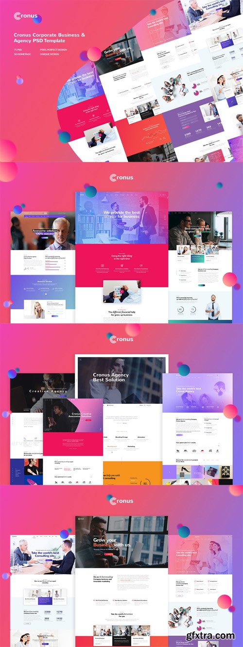 CRONUS - Corporate Business, Agency PSD Template
