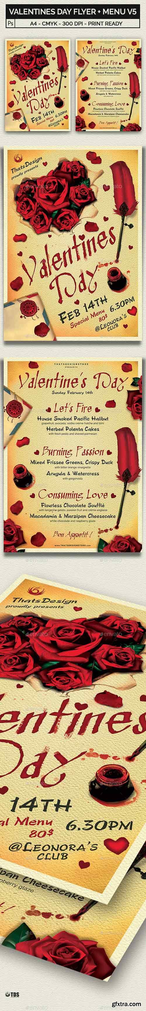 Graphicriver - Valentines Day Flyer + Menu Bundle V5 14395030