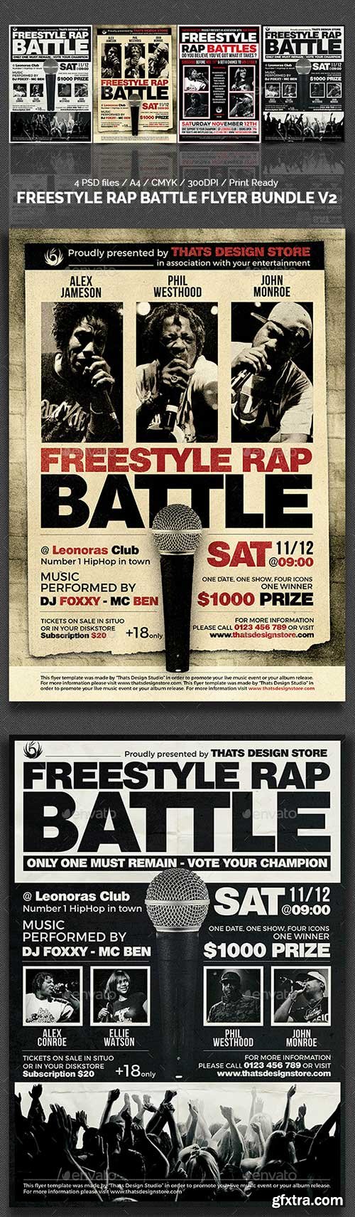 Graphicriver - Freestyle Rap Battle Flyer Bundle V2 18216160