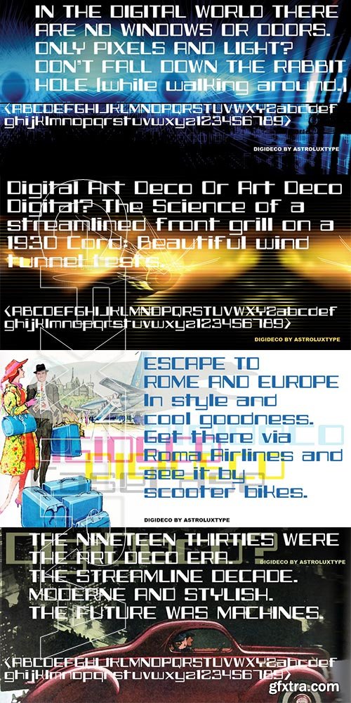 Digideco font family