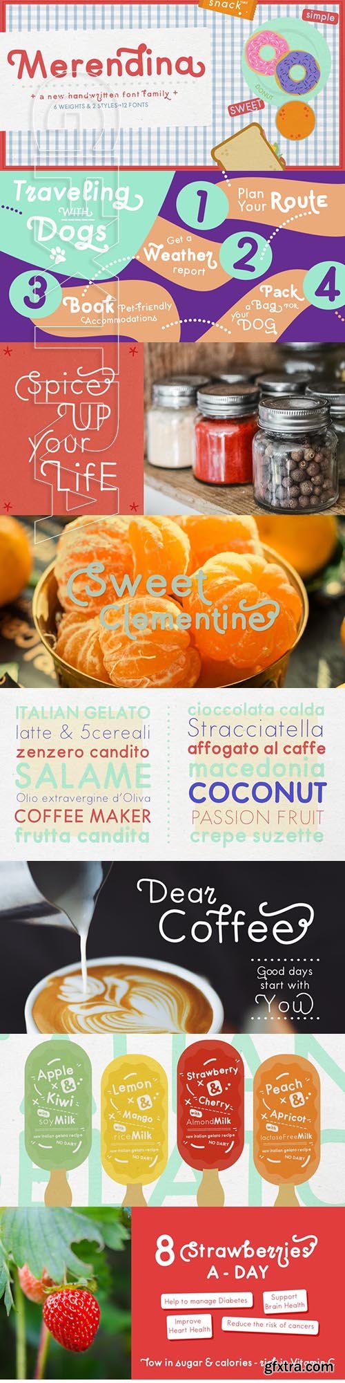 Merendina font family