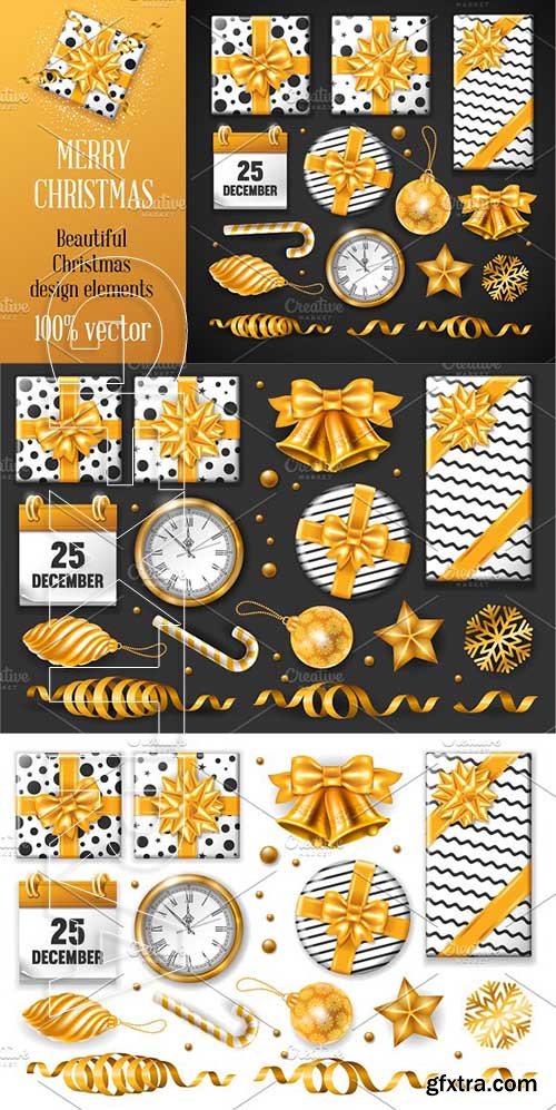 CreativeMarket - Christmas elements set 1984447