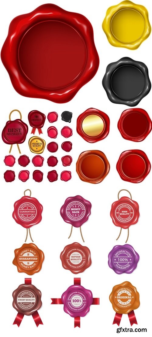Vectors - Different Wax Stamps 3