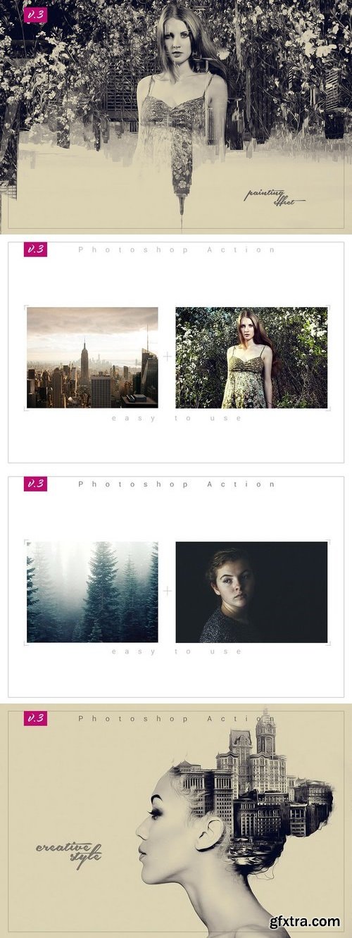 CM - Double Exposure Painting Action 1366432