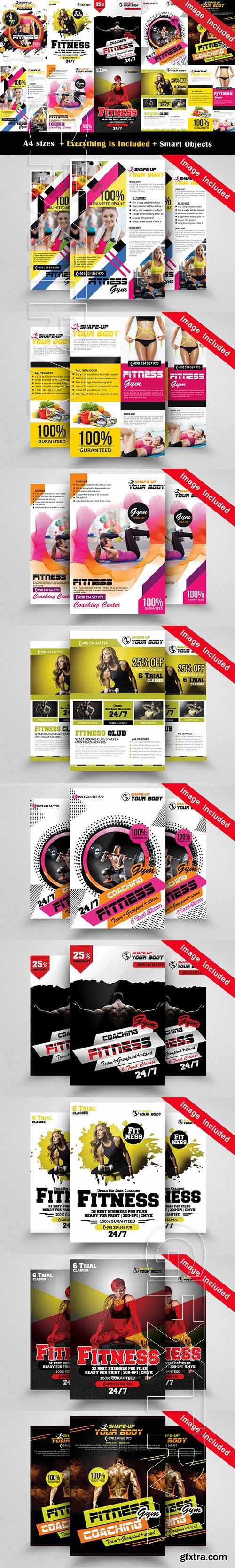 CreativeMarket - 10 Fitness Flyers Bundle Vol.01 2002874