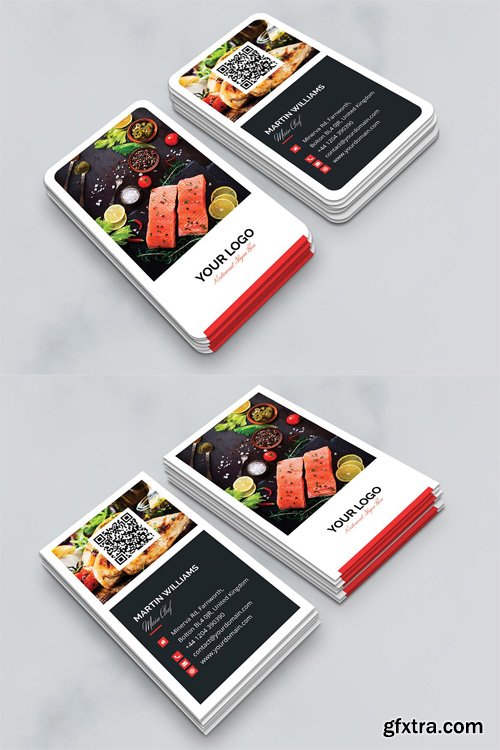 Business Card - Restaurant Vertical