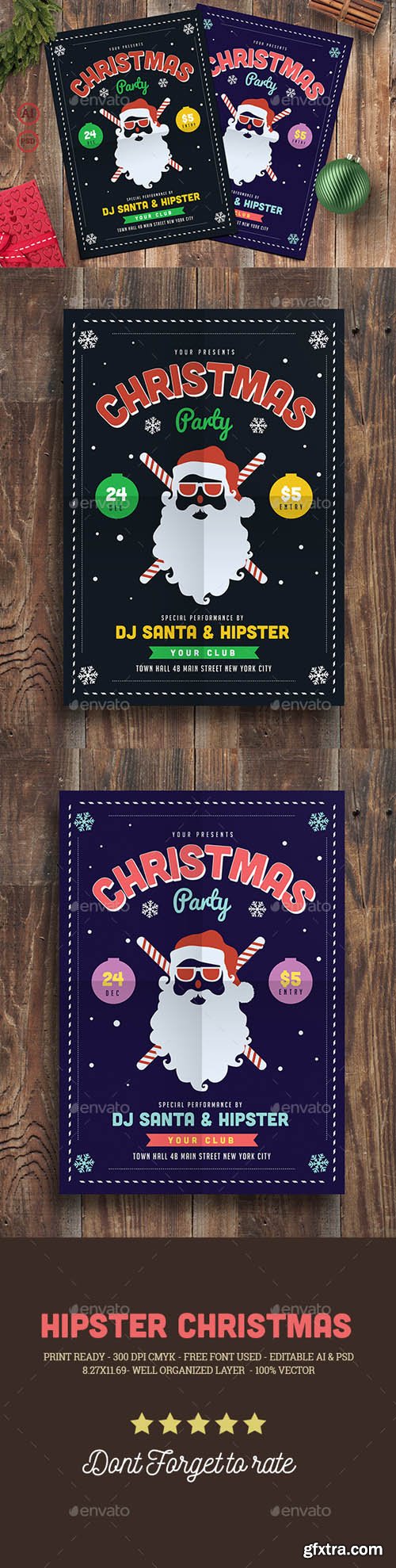 GR - Hipster Christmas Party Flyer 19082268 GR - Hipster Christmas Party Flyer 19082268